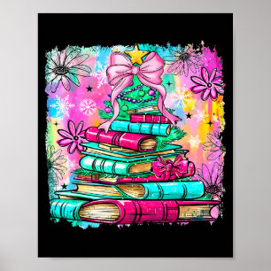 Boek Kerstboom Lichtjes Docent Bibliothecaris Boek Poster