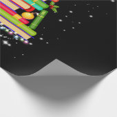 boek kerstboomgaard kerst bibliothecaris cadeaupapier (Hoek)