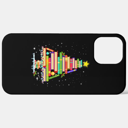 boek kerstboomgaard kerst bibliothecaris Case-Mate iPhone case (Achterkant (horizontaal))
