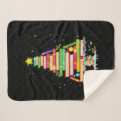 boek kerstboomgaard kerst bibliothecaris sherpa deken (Voorkant (horizontaal))