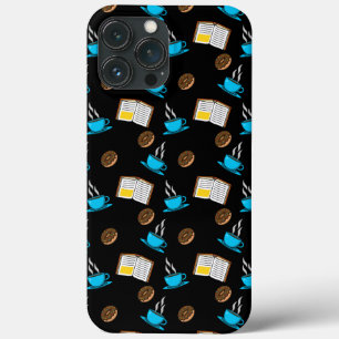 Boek Koffie en Donut Cartoon Case-Mate iPhone Case