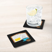 Boek Koffie en Donut Cartoon Kartonnen Onderzetters (Insitu)