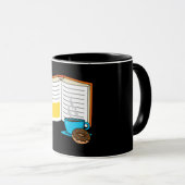 Boek Koffie en Donut Cartoon Mok (Voorkant rechts)