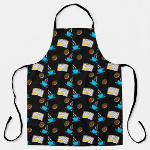 Boek Koffie en Donut Cartoon Schort
