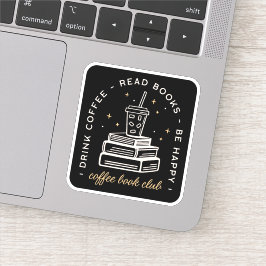 Boek koffie lezen groep citaten esthetisch sticker