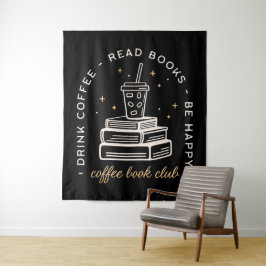 Boek koffie lezen studiegroep citaten esthetisch wandkleed