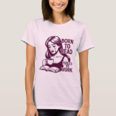 Boek & koffie vrouw T-shirt (Voorkant)