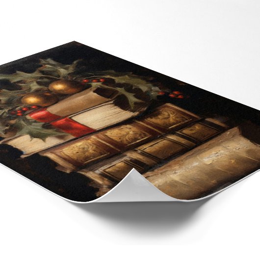 Boek Kunst Stilleven Kerst Poster (Hoek)