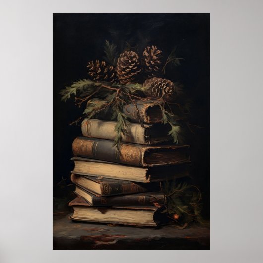 Boek Kunst Stilleven Schilderen Kerstmis Poster (Voorkant)