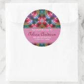 Boek Label : Kleurrijke Fantasy Fractal Sticker (Tas)