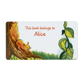 Boek Labels met eekhoorn