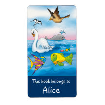 Boek Labels met schattige dieren