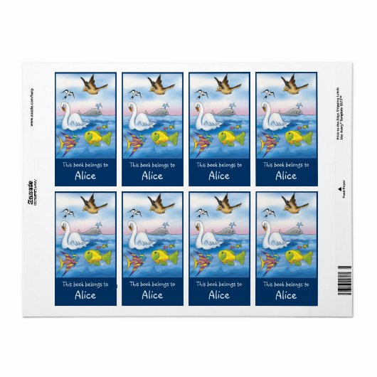 Boek Labels met schattige dieren (Full Sheet)