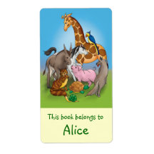 Boek Labels met schattige dieren