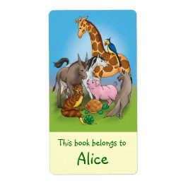 Boek Labels met schattige dieren