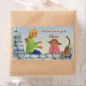 Boek Labels met twee meisjes en kat (Insitu)