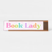 Boek Lady Desk Bord Bureau Naambordje (Voorkant)