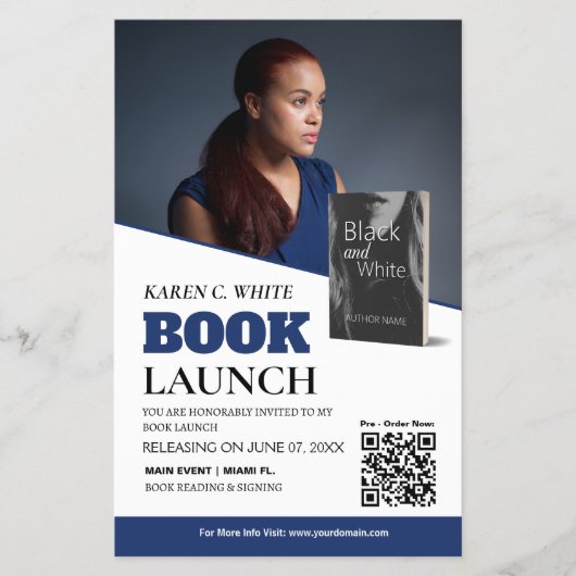 Boek Lancering Aangepaste flyer (Voorkant)