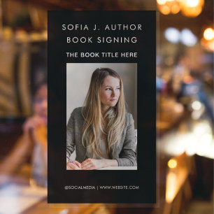 Boek Lancering Auteur Schrijver Foto Promotie Zwar Raamsticker