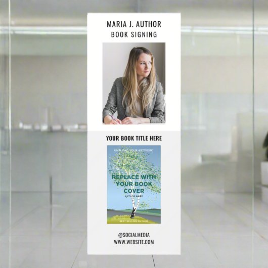 Boek Lancering Evenement Auteur Foto Promotie Raamsticker