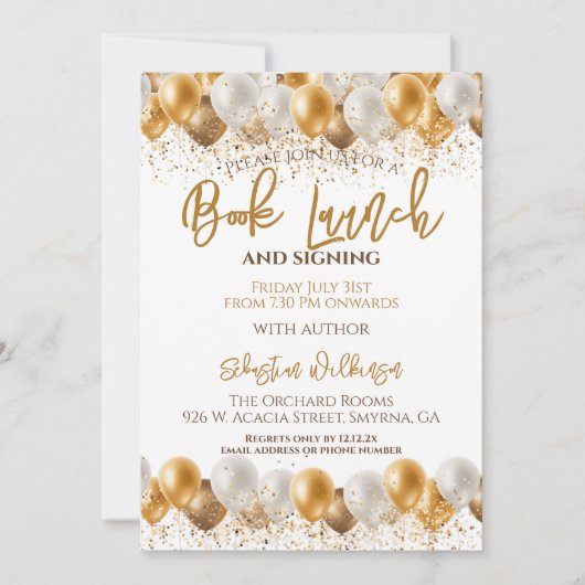 Boek lancering signeerfeest kaart (Voorkant)