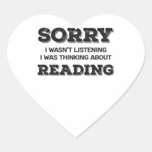 Boek lang Sorry dat ik niet luisterde over Hart Sticker