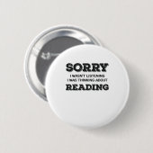 Boek lang Sorry dat ik niet luisterde over Ronde Button 5,7 Cm (Voorkant /achterkant)
