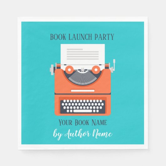 Boek Launch Party Typewriter Servet (Voorkant)