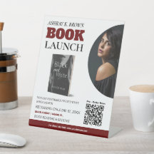 Boek Launch Pedestal Custom Sign
