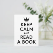 Boek lezen en kalm houden briefkaart (Staand voorkant)