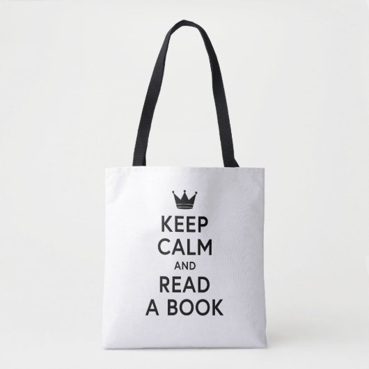 Boek lezen en kalm houden tote bag (Voorkant)
