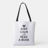 Boek lezen en kalm houden tote bag (Achterkant)