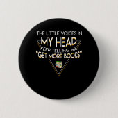 Boek lezen: "Meer boeken!" Ronde Button 5,7 Cm (Voorkant)