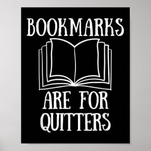 Boek lezen Quote Bladwijzer zijn voor Quitters lez Poster