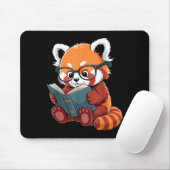 Boek lezend rode panda lezer dier schattig rood muismat (Met muis)