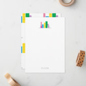 Boek Lezer Aangepaste Naam Notitiekaartje (Voorkant / Achterkant in situ)