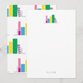 Boek Lezer Aangepaste Naam Notitiekaartje (Voorkant / Achterkant)