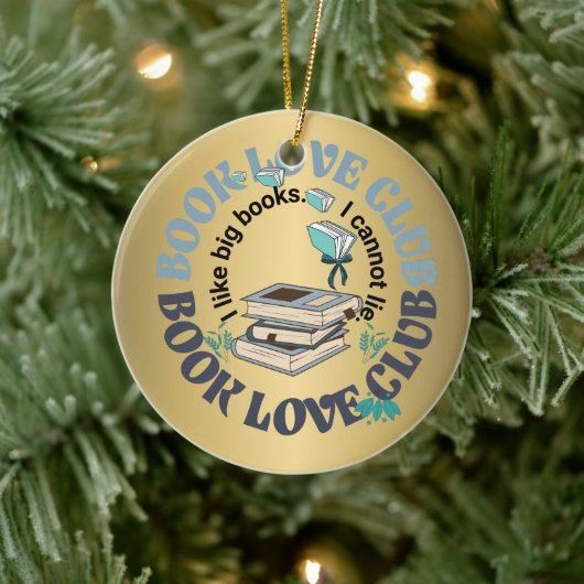 Boek liefde club citaat coquette grappig als grote keramisch ornament (Boom)