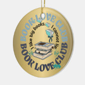 Boek liefde club citaat coquette grappig als grote keramisch ornament (Links)