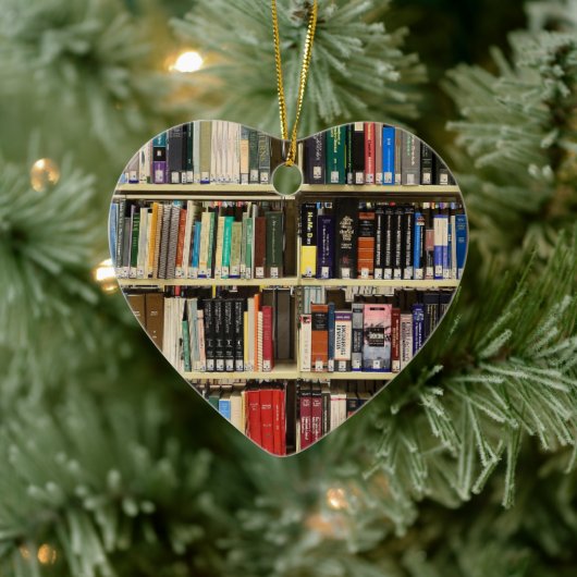 Boek Liefhebber Bibliotheek Boeken Kerstmis Keramisch Ornament (Boom)