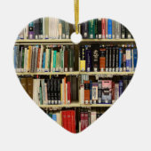 Boek Liefhebber Bibliotheek Boeken Kerstmis Keramisch Ornament (Voorkant)