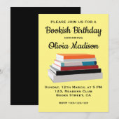 Boek Liefhebber Boeken Verjaardagsfeestje Kaart (Voorkant / Achterkant)