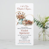 Boek Liefhebber Bruids Douche Uitnodiging Bladwijz (Staand voorkant)