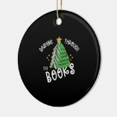Boek Liefhebber Kerstboom Vakantie Lezen Keramisch Ornament (Links)