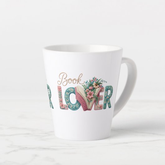 Boek Liefhebber Pastel Latte Mok (Rechterhoek)