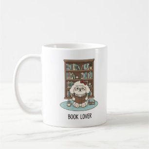 Boek Liefhebber Poodle Puppy Pastelkleur Lees Mok