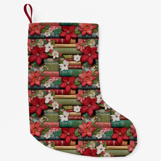 Boek Liefhebber Rode Winter Bloemen Kerstmis Kleine Kerstsok (Voorkant)