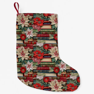 Boek Liefhebber Rood Wit Poinsettia Bloemen Kerstm Kleine Kerstsok