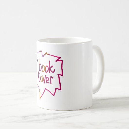 Boek liefhebber zinsnede marker handlettering Mok (Voorkant rechts)