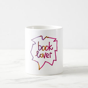 Boek liefhebber zinsnede marker handlettering Mok
